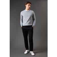 Mens Slim Fit Chino Trousers - Black - 36R