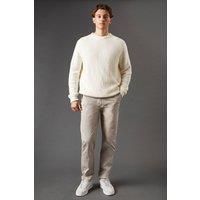 Mens Slim Fit Chino Trousers - Natural - 30R