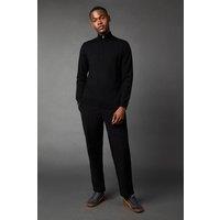 Mens Corduroy Straight Fit Chinos - Black - 30R