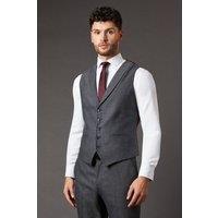 Mens Charcoal Tweed Look Waistcoat - M