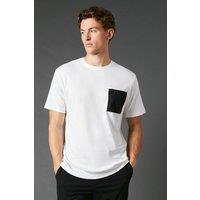 Mens Burton 1904 Contrast Pocket T-Shirt - White - L