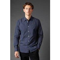 Mens Ditsy Print Long Sleeve Shirt - Black - Xxl