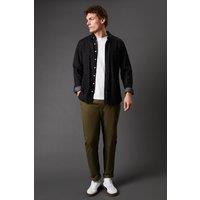 Mens Khaki Slim Fit Chino Trousers - 32R