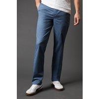 Mens Mid Blue Slim Fit Chino Trousers - 36R