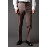 Mens Neutral Stretch Tailored Fit Smart Trousers - 34R