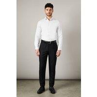 Mens Black Wool Rich Slim Fit Smart Trousers - 34R