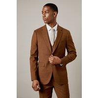 Mens Copper Twill Slim Fit Suit Jacket - 40S