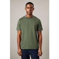 Mens Olive Double Tipped T-Shirt - S