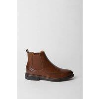 Mens Dark Brown Smart Chelsea Boots - 9