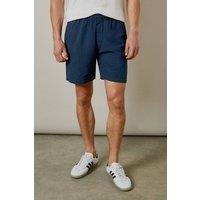 Mens Navy Marl Textured Casual Shorts - Xxl