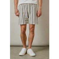 Mens Off White Textured Casual Shorts - Xxl