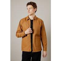 Mens Tan Logan Canvas Jacket - L
