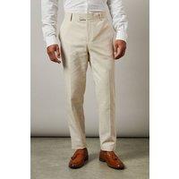 Mens Natural Linen Slim Fit Suit Trousers - 30S