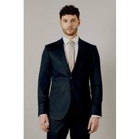 Mens Navy Herringbone Tailored Fit Suit Jacket - 36R