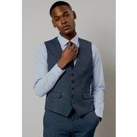 Mens Navy Marl Waistcoat - L