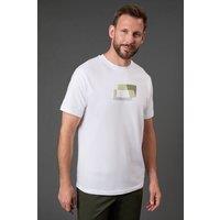 Mens White Shapes Print T-Shirt - Xl