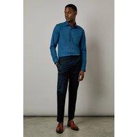 Mens Airforce Blue Easy Iron Slim Fit Long Sleeve Shirt - 15.5 In