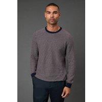 Burton Men Burgundy Birdseye Crew Neck Jumper | Size: Small