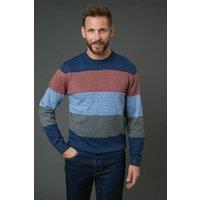 https://www.burton.co.uk/product/maine-blue-colourblock-stripe-crew-neck-knitted-jumper_edd09315?colour=blue&size=S