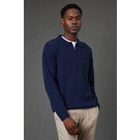 Burton Men Navy Half Zip Jumper | Size: large