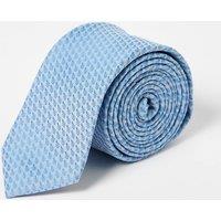 Mens Light Blue Textured Tie - One Size
