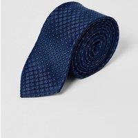 Mens Navy Foulard Tie - One Size