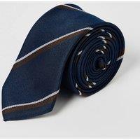 Mens Navy Heritage Stripe Tie - One Size