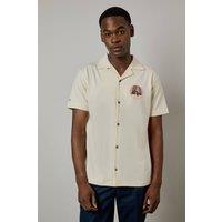 Mens Cream Sunrise Logo Short Sleeve Shirt - Xl