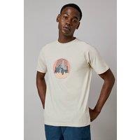 Mens Cream Sunrise Logo Print Raglan T-Shirt - Xl