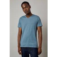 Mens Airforce Blue Plain V Neck T-Shirt - M