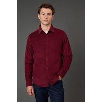 Burton Men Burgundy Corduroy Long Sleeve Shirt | Size: X-Large