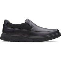 Clarks Men Un Abode Go Loafer Black Leather Slip Ons,Loafers | Size: 8-Standard Fit