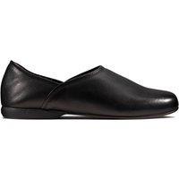 Clarks Men Harston Elite Slipper Black Leather Slippers,Slip Ons | Size: 8-Standard Fit