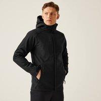 Regatta Men 'Repeller' Hooded Softshell Jacket in Black | Size: Small