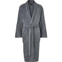 Savile Row Company London Men Supersoft Fleece Rope Edge Dressing Gown in Grey | Size: Small
