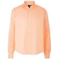 Savile Row Company London Men Slim Fit Cotton Twill Shorter Length Casual Shirt in Peach | Size: Small