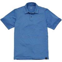 Savile Row Company London Men Moisture Wicking Short Sleeve Striped Polo Shirt in Blue | Size: 2X-large