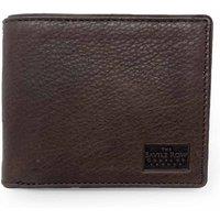 Savile Row Company London Men Leather Billfold Wallet with Coin Pouch in Brown