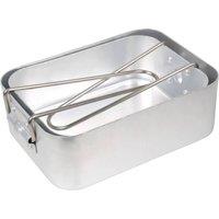 Mountain Warehouse Lightweight Outdoor Dining Foldable Handles Durable Camping Mess Tins in Silver