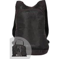 Mountain Warehouse Water Resistant Webbed Shoulder Straps Packaway Backpack in Black