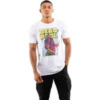 Men Marvel Deadpool 90's Cotton Mens T-Shirt White | Size: Medium
