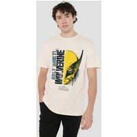 Marvel Men DEADPOOL & WOLVERINE GRAFFITI PORTRAIT T-Shirt, Natural | Size: X-Large