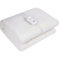 Schallen Premium Comfort Electric Heated Blanket, Remote Control with 3 Heat Settings in Soft Fleece - KING in Off White