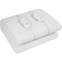 Schallen Premium Comfort Electric Heated Blanket, Remote Control with 3 Heat Settings in Soft Fleece - SUPER KING in Off White