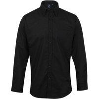 Premier Men Signature Oxford Long Sleeve Work Shirt in Black | Size: 17 in
