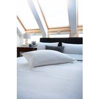 The Lyndon Company Luxurious Mongolian Goose Down Pillow 300 Thread Count Jacquard Casing in White | Size: Standard Pillow Case