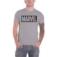 Marvel Classic Boxed Logo T-Shirt in Grey | Size: Medium