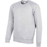 AWDis Men Academy Crew Neck Raglan Sweatshirt in Grey | Size: 2X-large