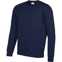 AWDis Men Academy Crew Neck Raglan Sweatshirt in Navy | Size: large