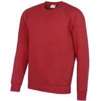AWDis Men Academy Crew Neck Raglan Sweatshirt in Dark Red | Size: large